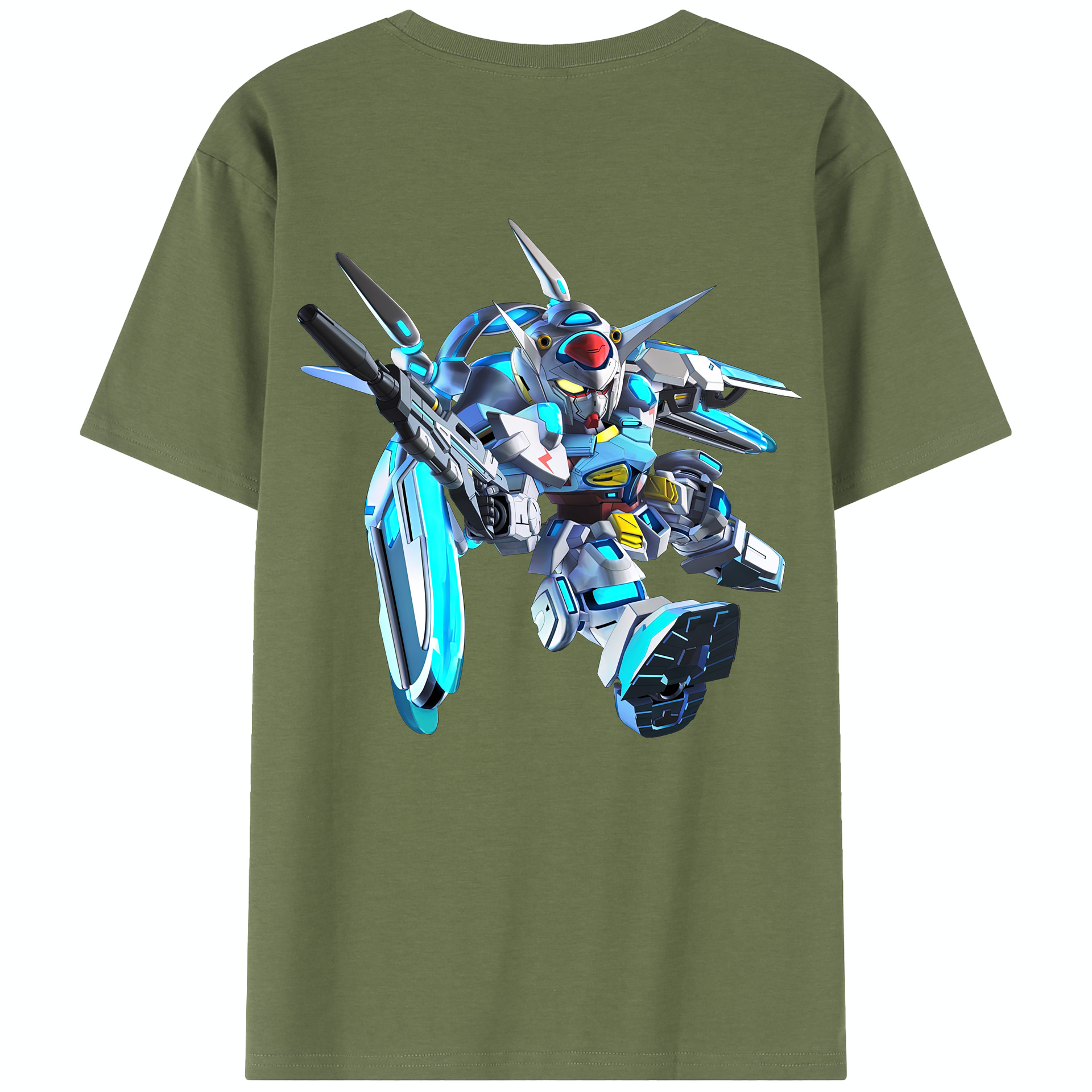 （画像用） 機動戦士ガンダム Mobile Suit Gundam 綿100％半袖Tシャツ（背面プリント）